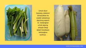 menyimpan sayuran