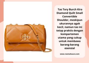 Tory Burch Kira Diamond Quilt Small Convertible Shoulder Bag Tan