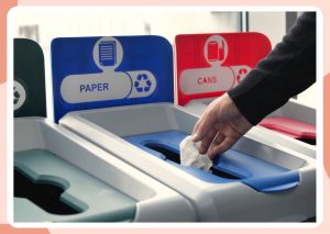 Membuang sampah pada tempatnya
